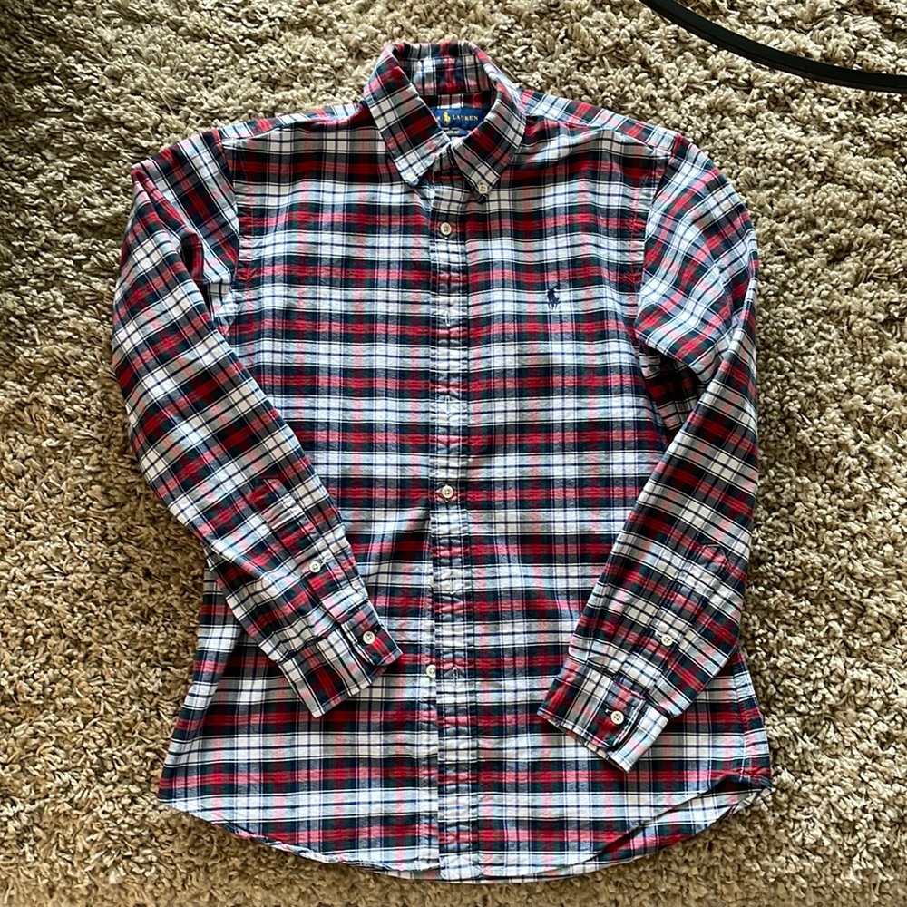 Plaid button down